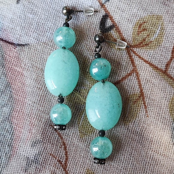 LC Liz Claiborne Laura Conrad Signed Beaded 3 Strand Necklace Mint Satin Cord - Picture 7 of 14